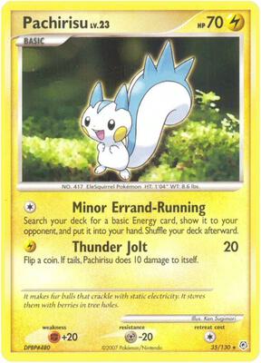 Pachirisu card from Diamond and Pearl