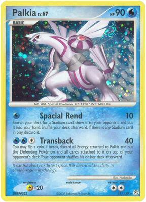 Palkia card from Diamond and Pearl