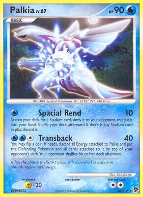 Palkia card from Great Encounters