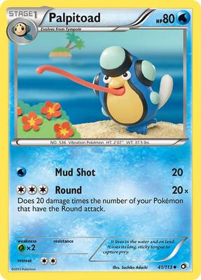Palpitoad card from Legendary Treasures