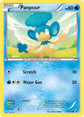Panpour card from Black and White