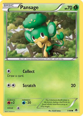 Pansage card from Emerging Powers