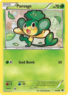 Pansage card from Next Destinies