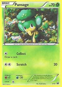 Pansage - 2/12 card from McDonald's Promos 2012