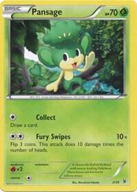 Pansage card from Kalos Starter Set