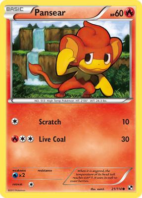 Pansear card from Black and White