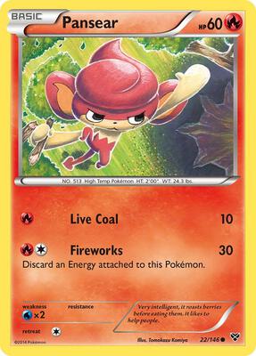 Pansear card from XY Base Set