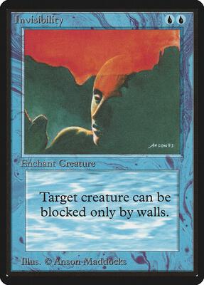 Invisibility card from Beta Edition