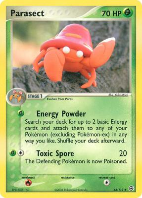 Parasect card from EX FireRed & LeafGreen