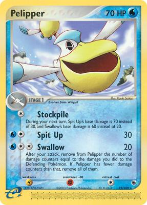 Pelipper card from EX Ruby and Sapphire