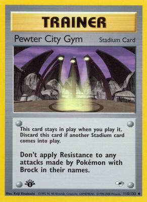 Pewter City Gym card from Gym Heroes