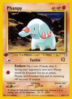 Phanpy card from Neo Genesis