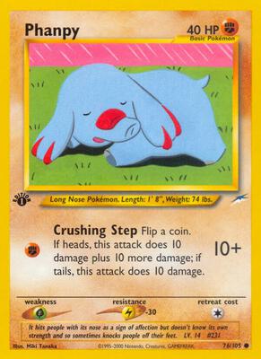 Phanpy card from Neo Destiny