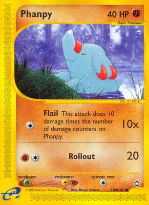 Phanpy card from Aquapolis
