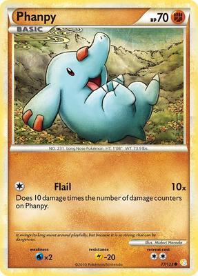Phanpy card from HeartGold SoulSilver