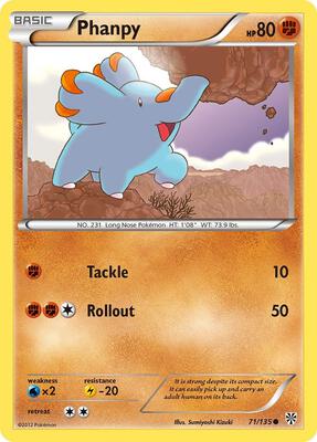 Phanpy card from Plasma Storm