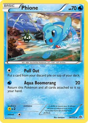 Phione card from Legendary Treasures