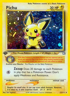 Pichu card from Neo Genesis