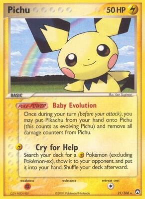 Pichu card from EX Power Keepers