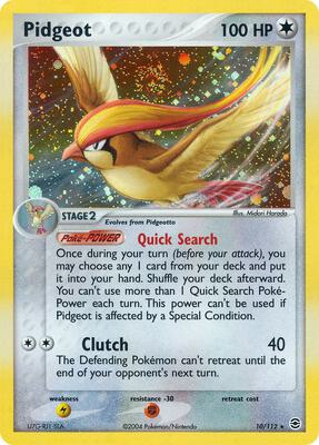 Pidgeot card from EX FireRed & LeafGreen
