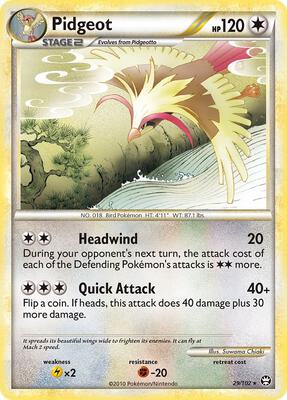 Pidgeot card from Triumphant