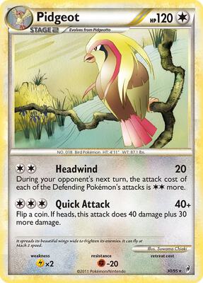 Pidgeot card from Call of Legends