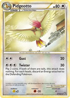 Pidgeotto card from Triumphant