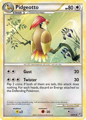 Pidgeotto card from Call of Legends
