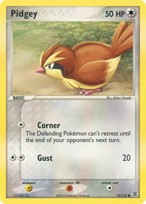 Pidgey card from EX FireRed & LeafGreen
