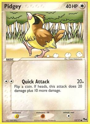Pidgey card from POP Series 4