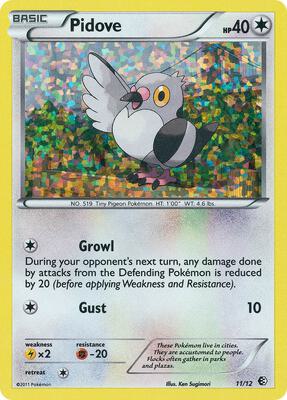 Pidove - 11/12 card from McDonald's Promos 2011