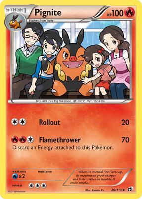 Pignite card from Legendary Treasures