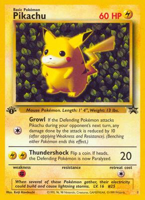 Pikachu (1) (Misprint) card from WoTC Promo