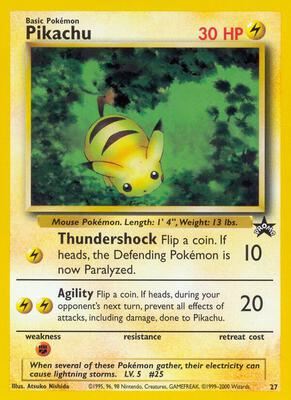 Pikachu (27) card from WoTC Promo