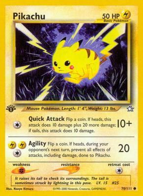 Pikachu card from Neo Genesis