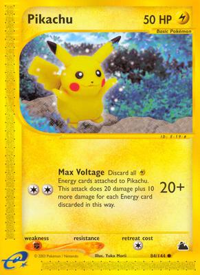 Pikachu card from Skyridge