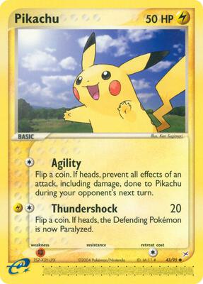 Pikachu card from EX Team Magma vs Team Aqua