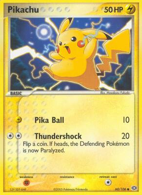 Pikachu card from EX Emerald