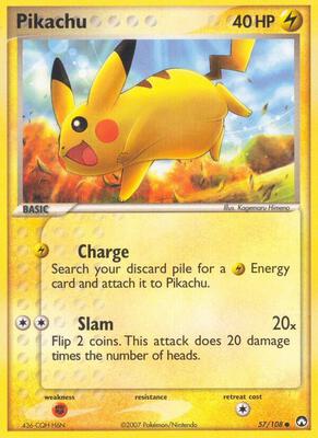 Pikachu card from EX Power Keepers