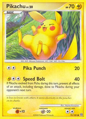 Pikachu card from Stormfront