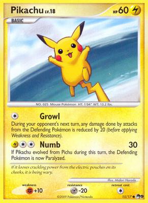 Pikachu card from POP Series 9