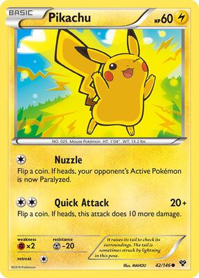 Pikachu card from XY Base Set