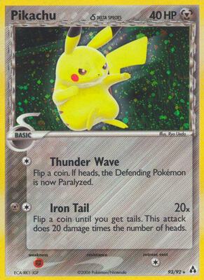Pikachu (Delta Species) card from EX Legend Maker