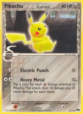 Pikachu (Delta Species) card from POP Series 5