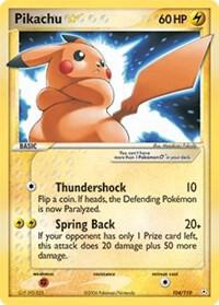 Pikachu Star card from EX Holon Phantoms