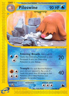 Piloswine (24) card from Skyridge