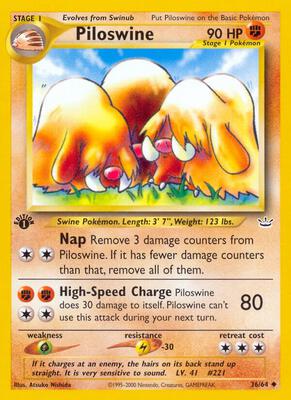 Piloswine card from Neo Revelation
