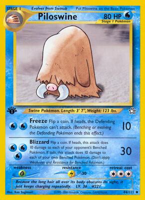 Piloswine card from Neo Genesis