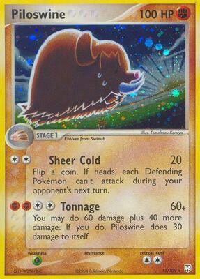 Piloswine card from EX Team Rocket Returns