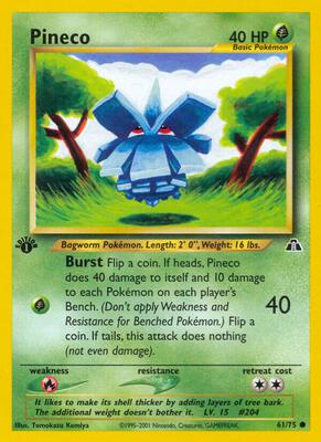 Pineco card from Neo Discovery